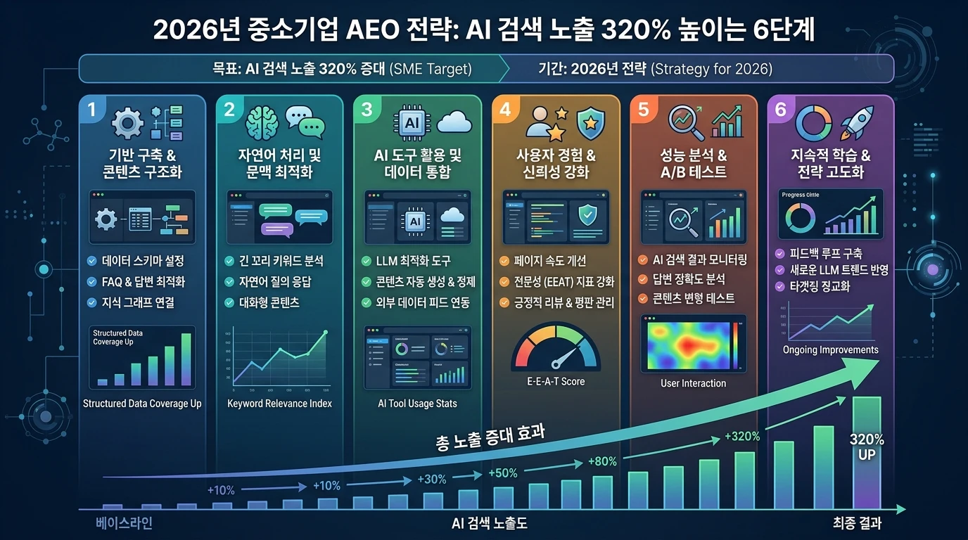 2026년 중소기업 AEO 전략: AI 검색 노출 개선하는 6단계 대표 이미지